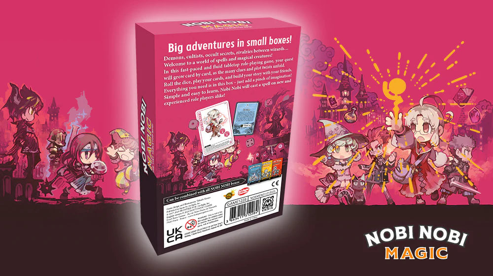 Nobi Nobi RPG: Magic RPG back cover with game details and description