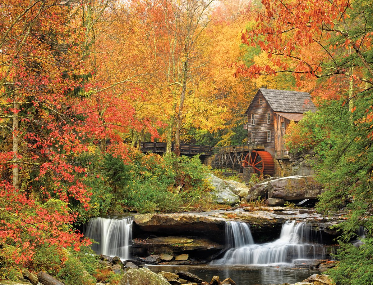 Old Grist Mill - 1000 Piece Jigsaw Puzzle White Mountain
