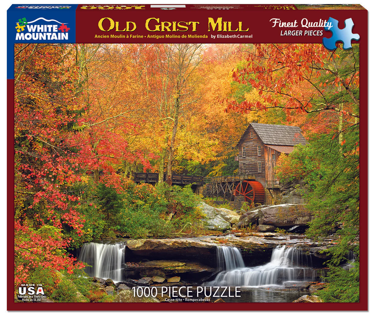 Old Grist Mill - 1000 Piece Jigsaw Puzzle White Mountain