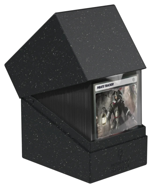 Ultimate Guard RTE Boulder 133+ Black open showing card storage