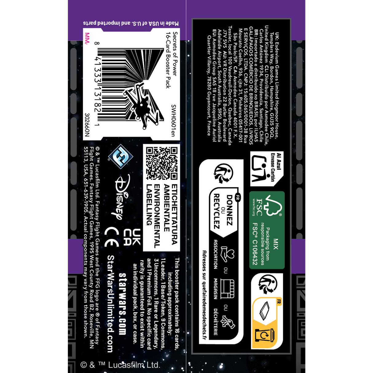 Star Wars Unlimited character cards