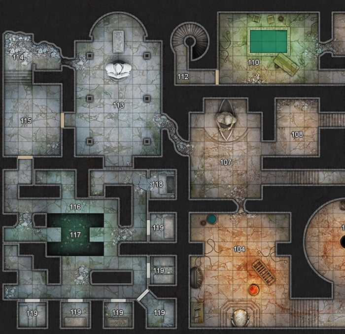Map Folio: Scarlet Citadel detailed floor plans
