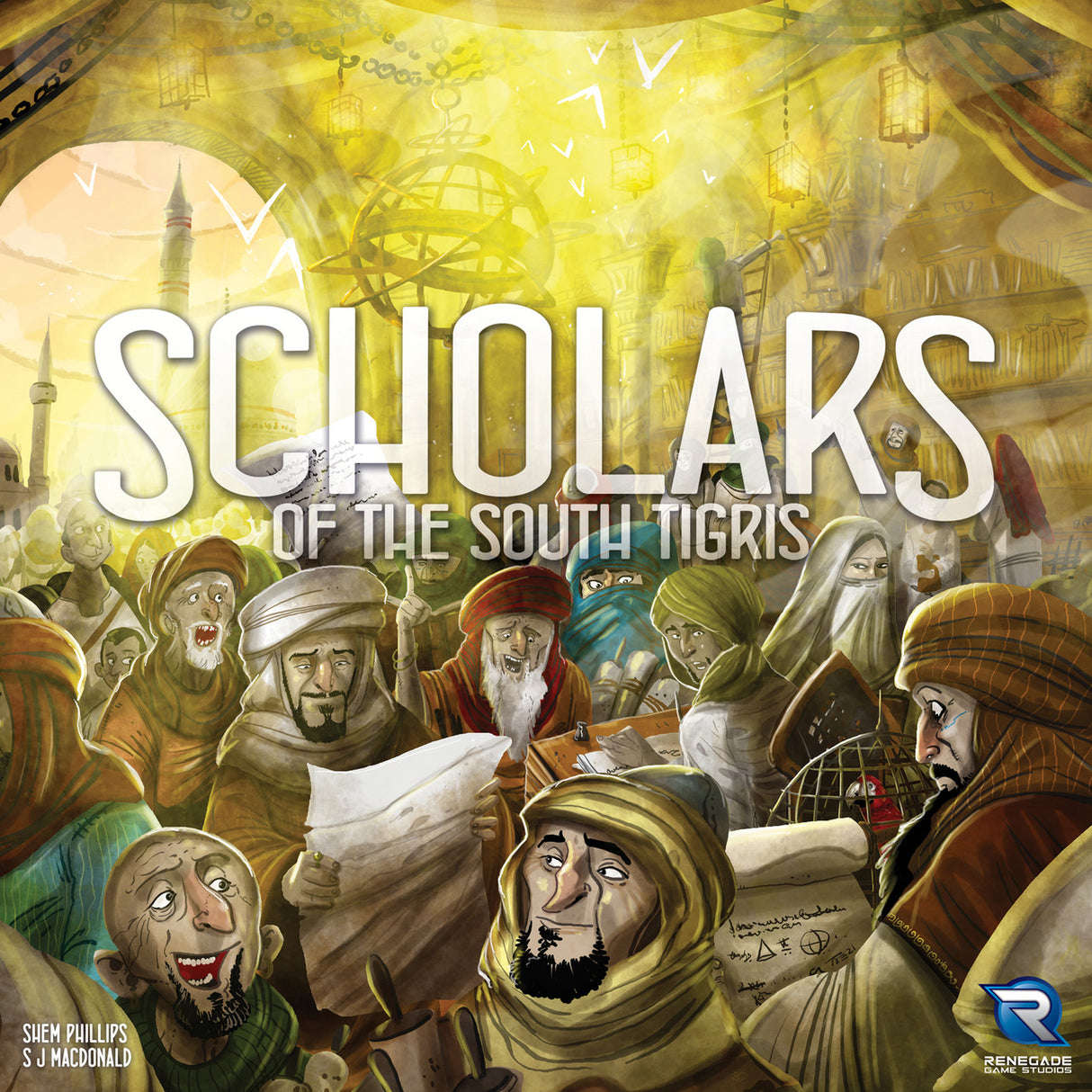 Scholars of the South Tigris game components and player pieces