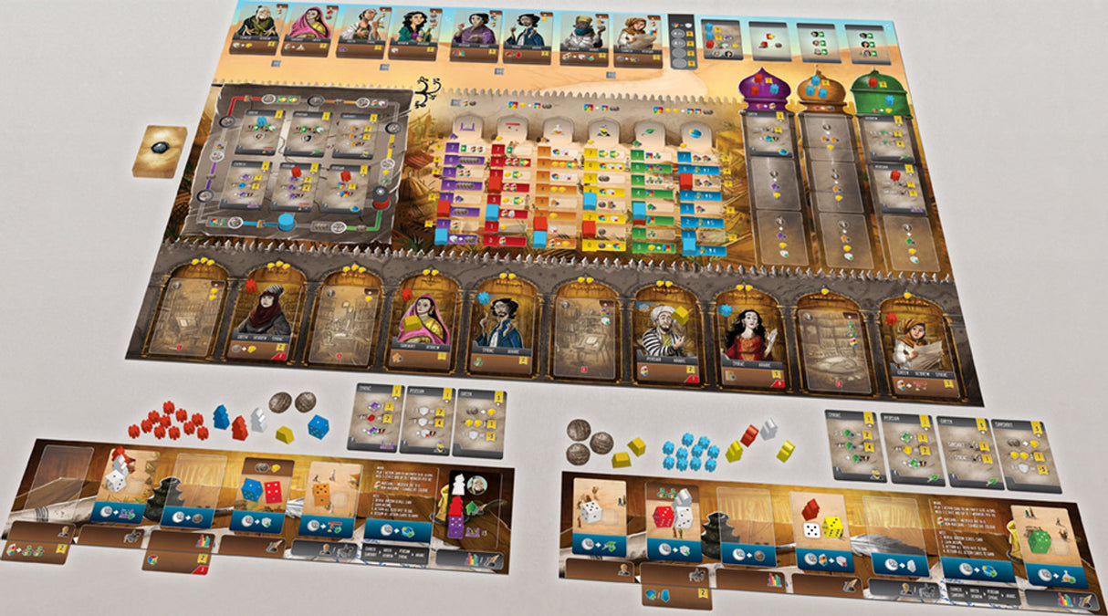 Scholars of the South Tigris gameplay setup with player boards