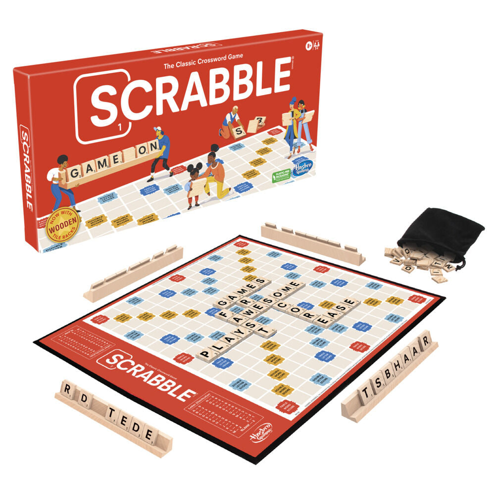 Scrabble - Classic Refresh board game showing game board and letter tiles
