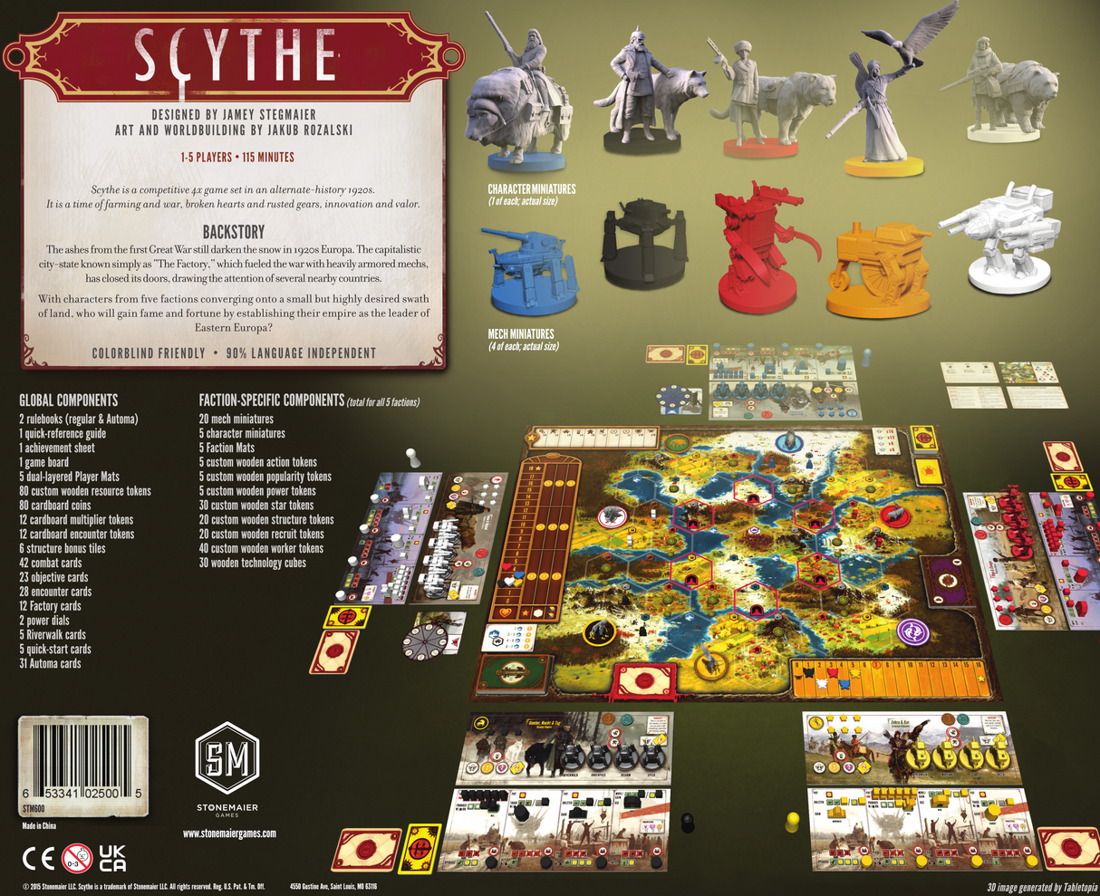 Scythe box back with game details