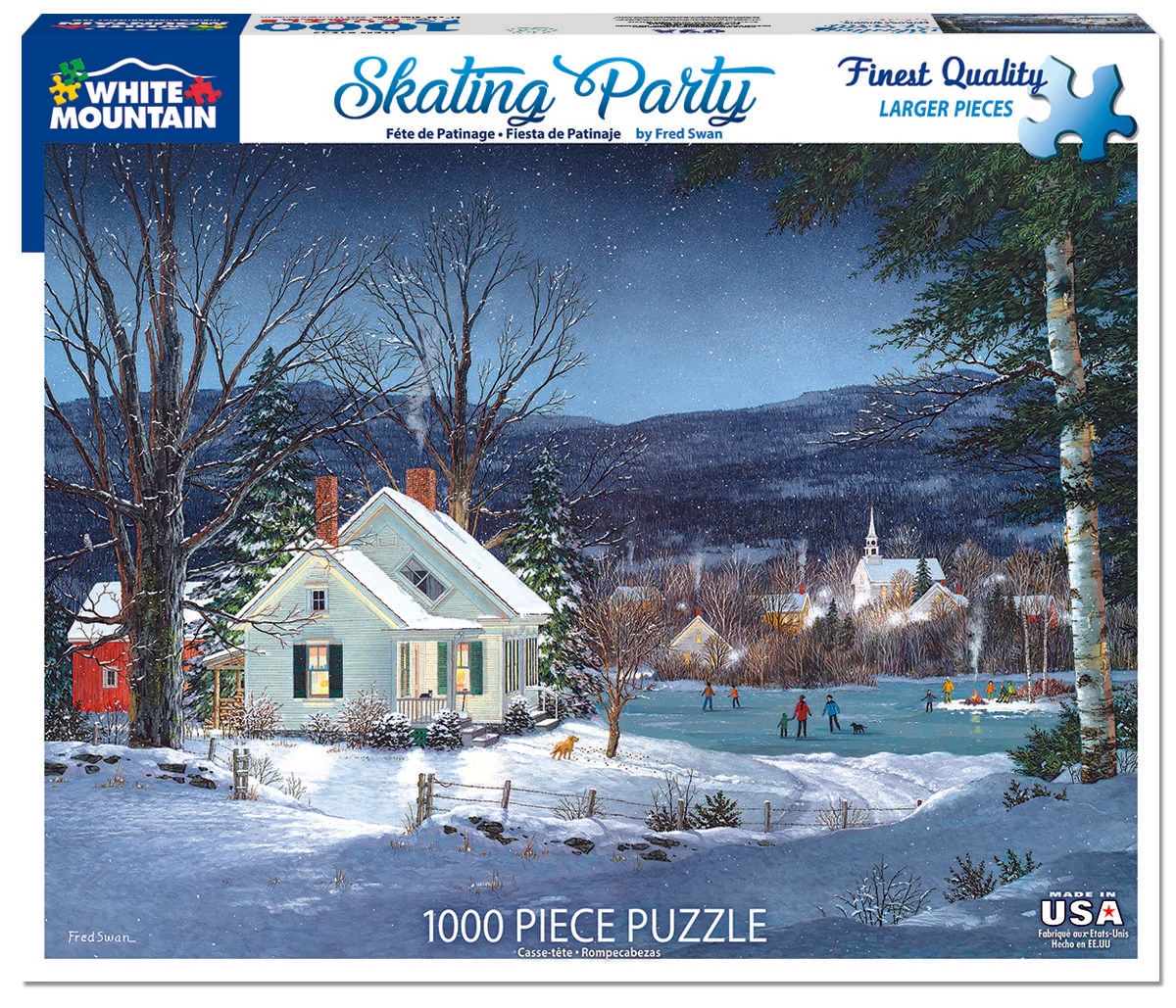 Skating Party - 1000 Piece Jigsaw Puzzle White Mountain