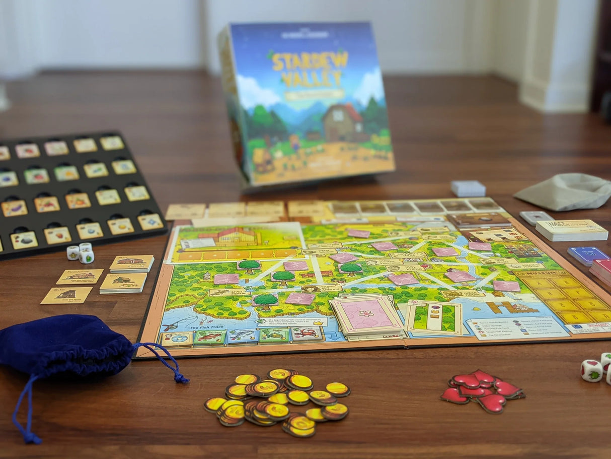 Stardew Valley Boardgame setup showing game board and components