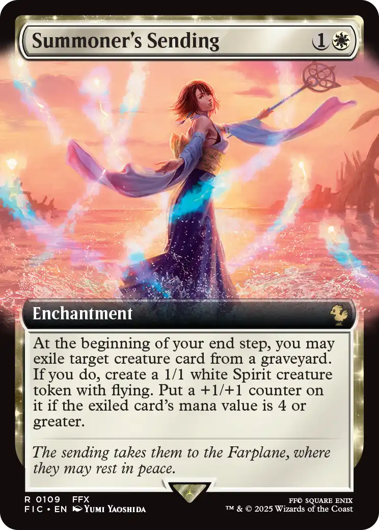 Summoner's Sending Extended Art Foil - MTG Final Fantasy 109 NM