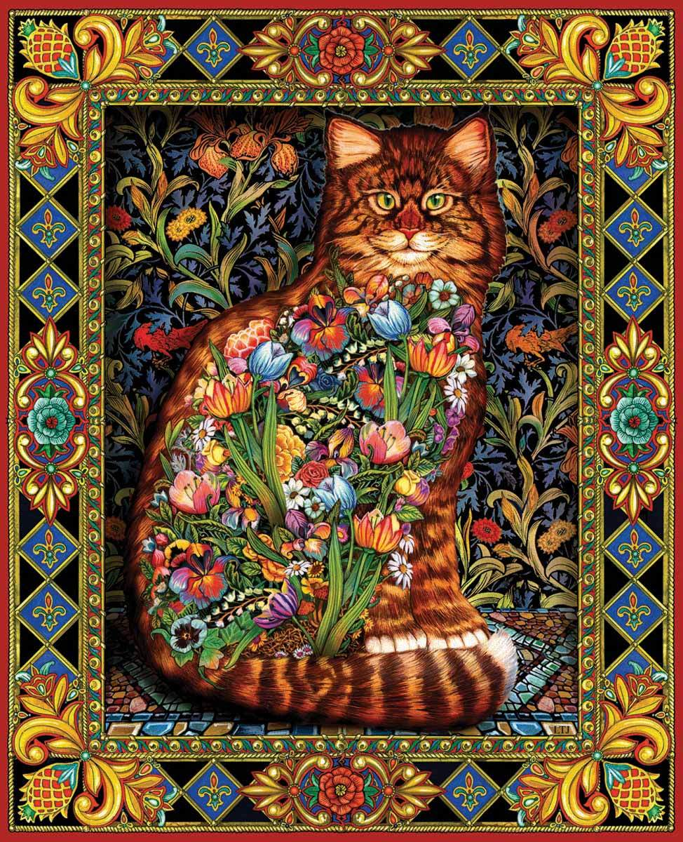Tapestry Cat - 1000 Piece Jigsaw Puzzle White Mountain