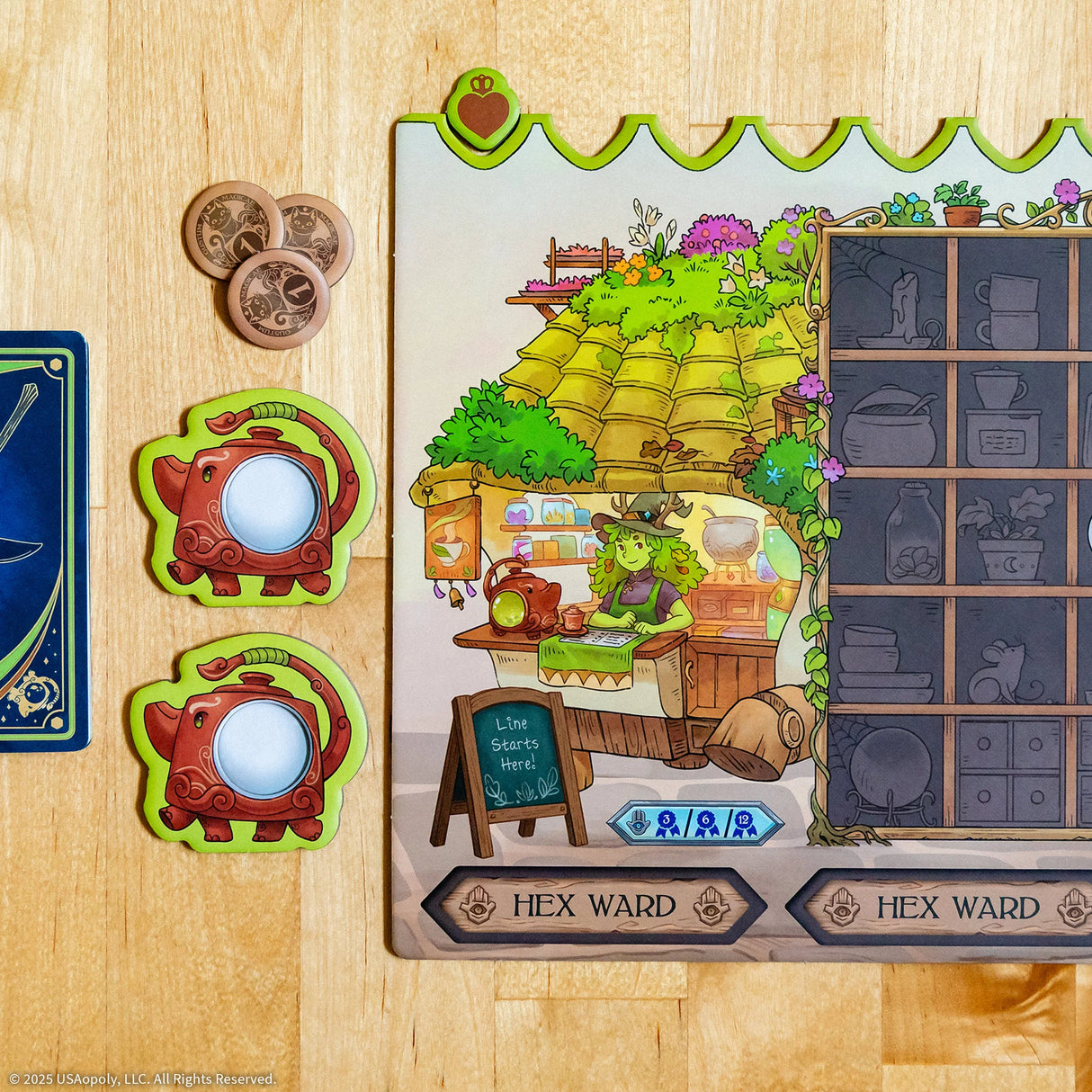 Tea Witches gameplay setup with potion brewing