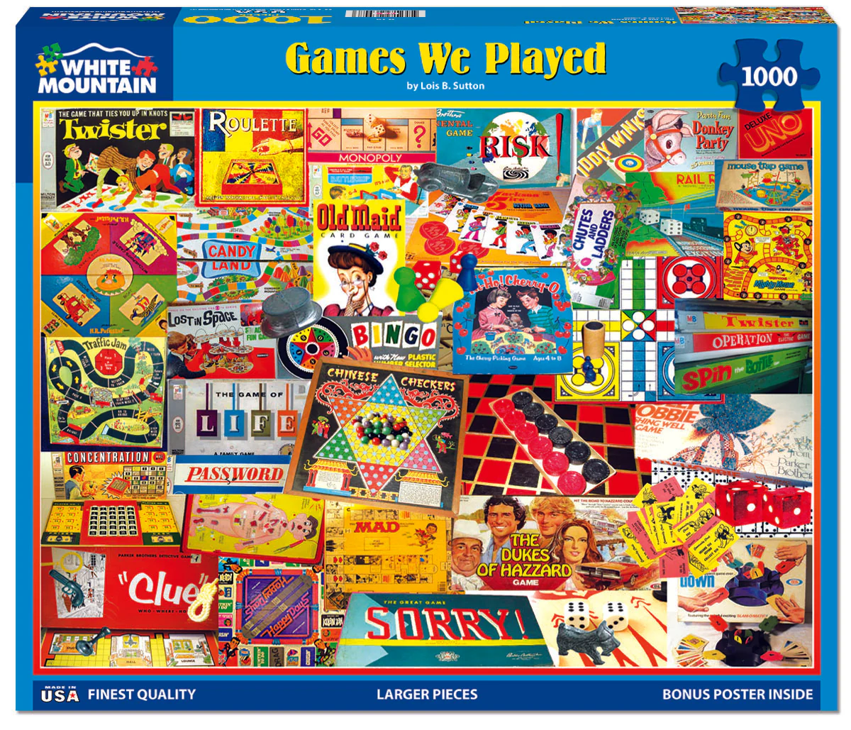 The Games We Played - 1000 Piece Jigsaw Puzzle White Mountain