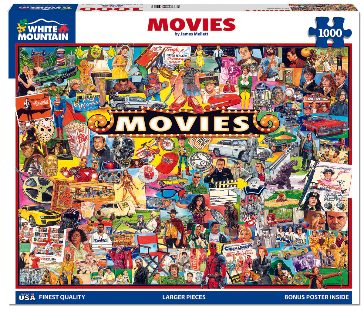 The Movies - 1000 Piece Jigsaw Puzzle White Mountain