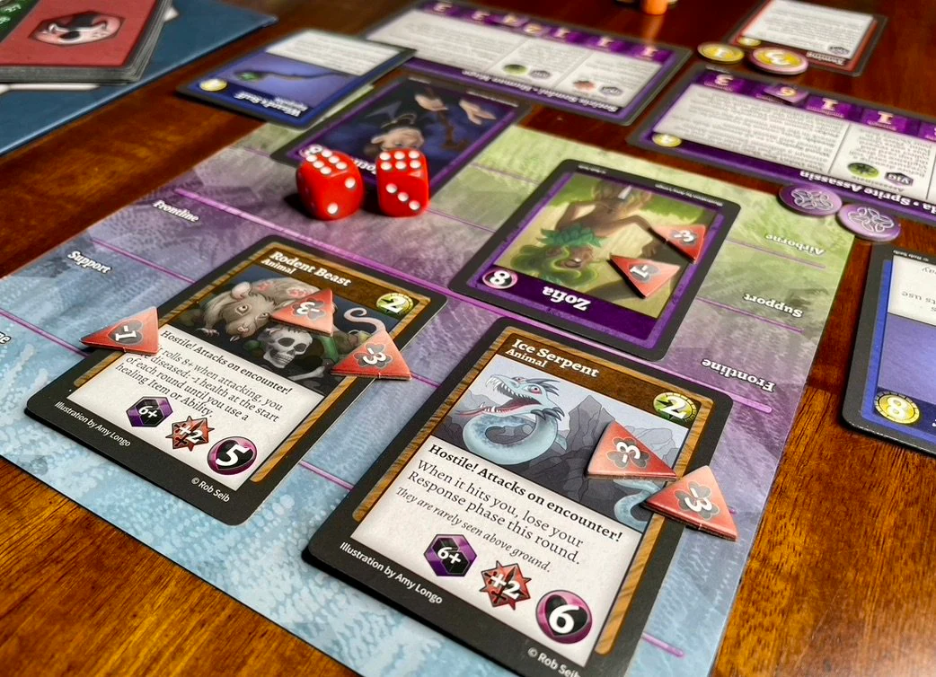 Travelers of Tryphosa board game miniatures and character figures