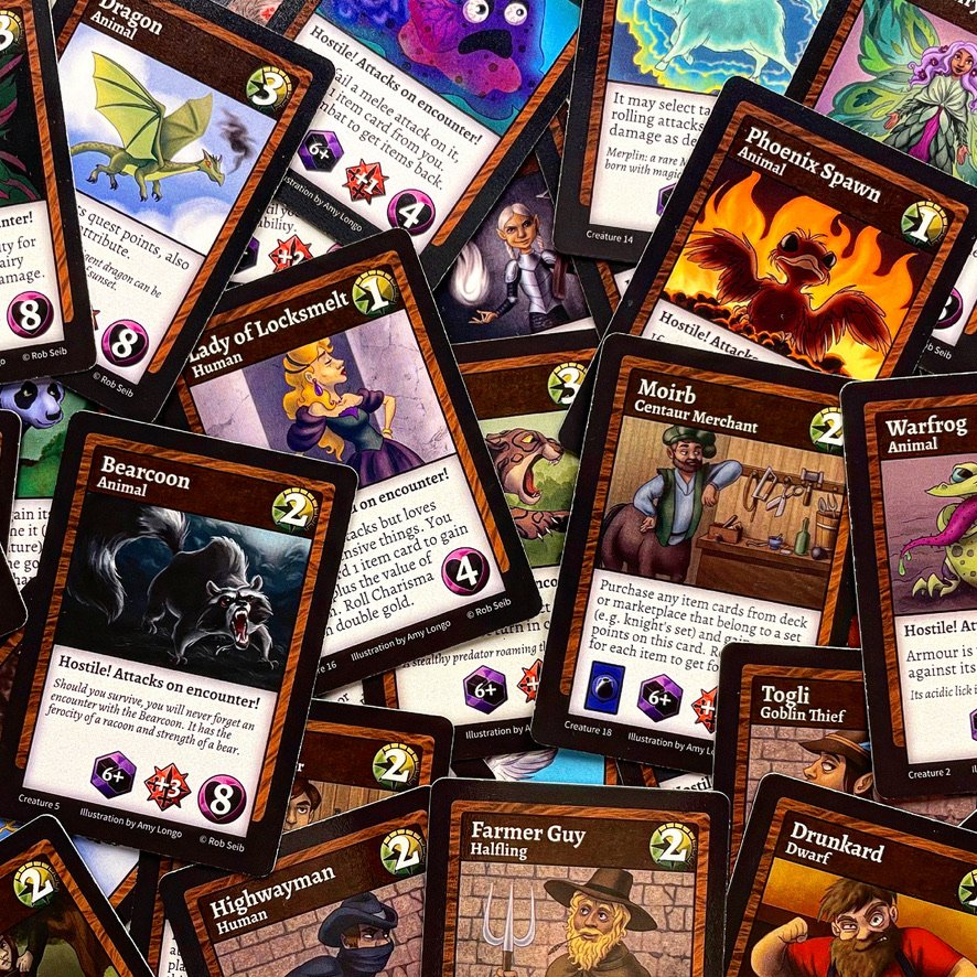 Travelers of Tryphosa board game detailed card artwork and abilities