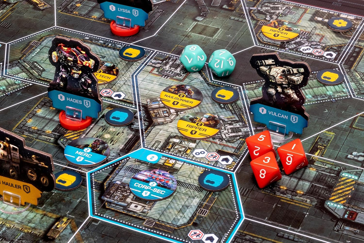 Undaunted: 2200 Callisto game board and sci-fi battlefield