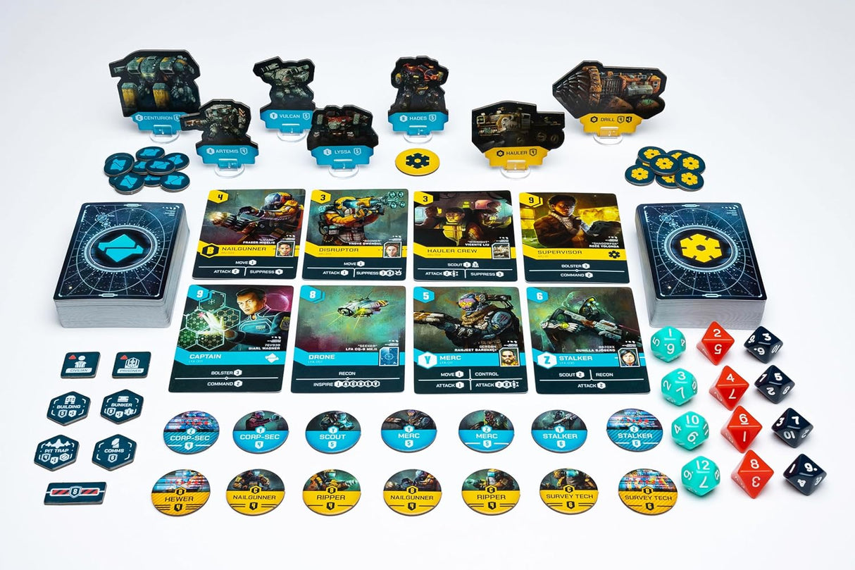 Undaunted: 2200 Callisto detailed game pieces and tokens