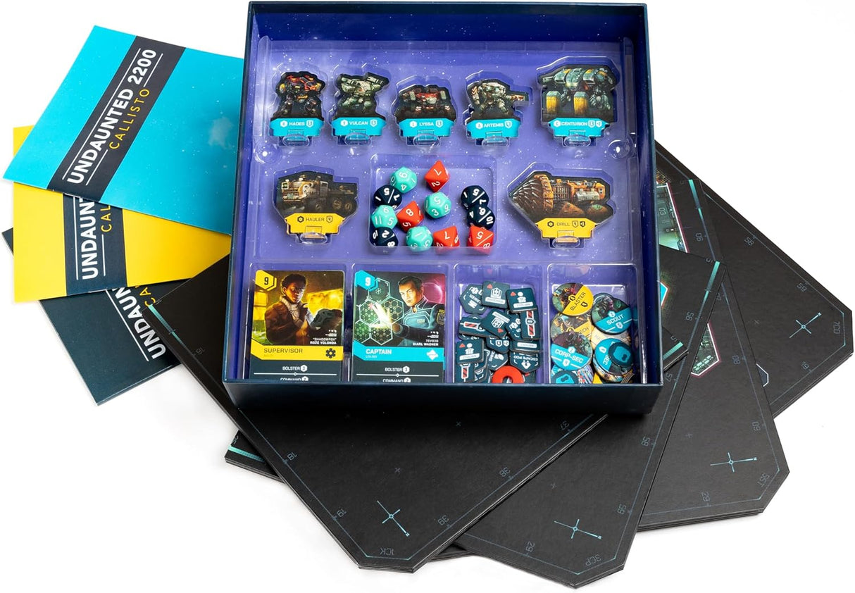 Undaunted: 2200 Callisto complete game components and deck building