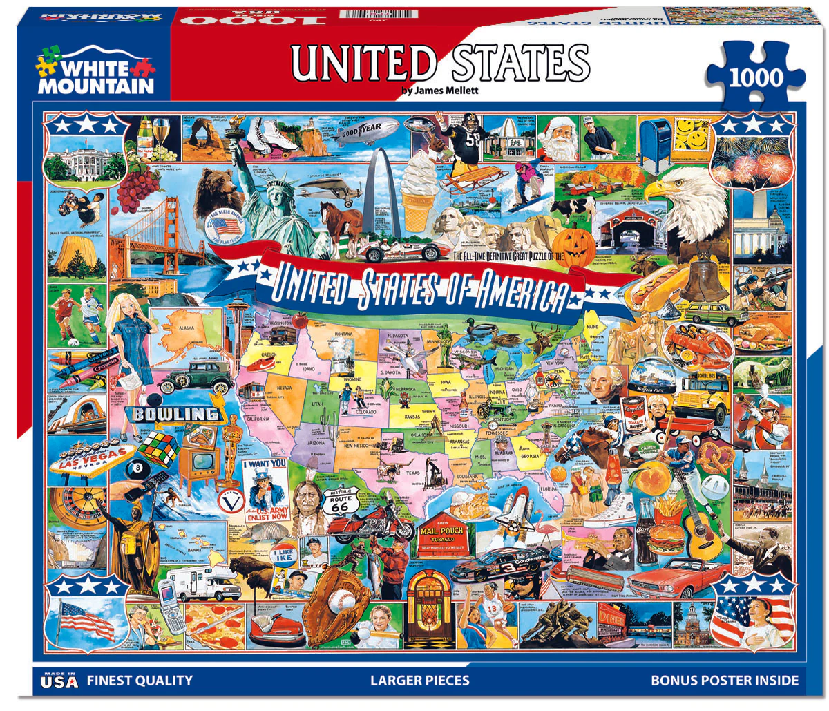 United States of America - 1000 Piece Jigsaw Puzzle White Mountain