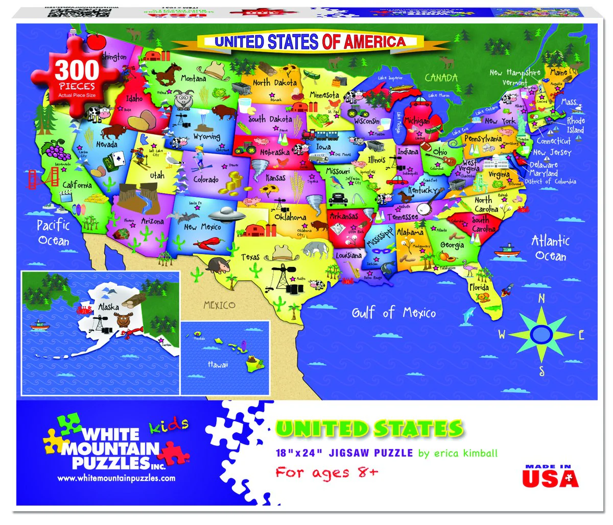 United States of America - 300 Piece Jigsaw Puzzle White Mountain