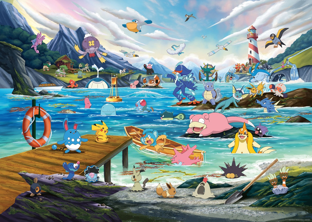 Pokemon Vaporeon and Temperate Marine 1000 piece puzzle