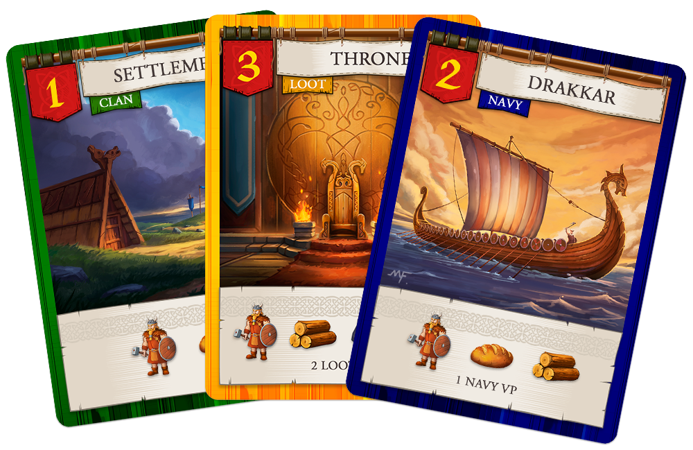 Viking Raiders board game player boards