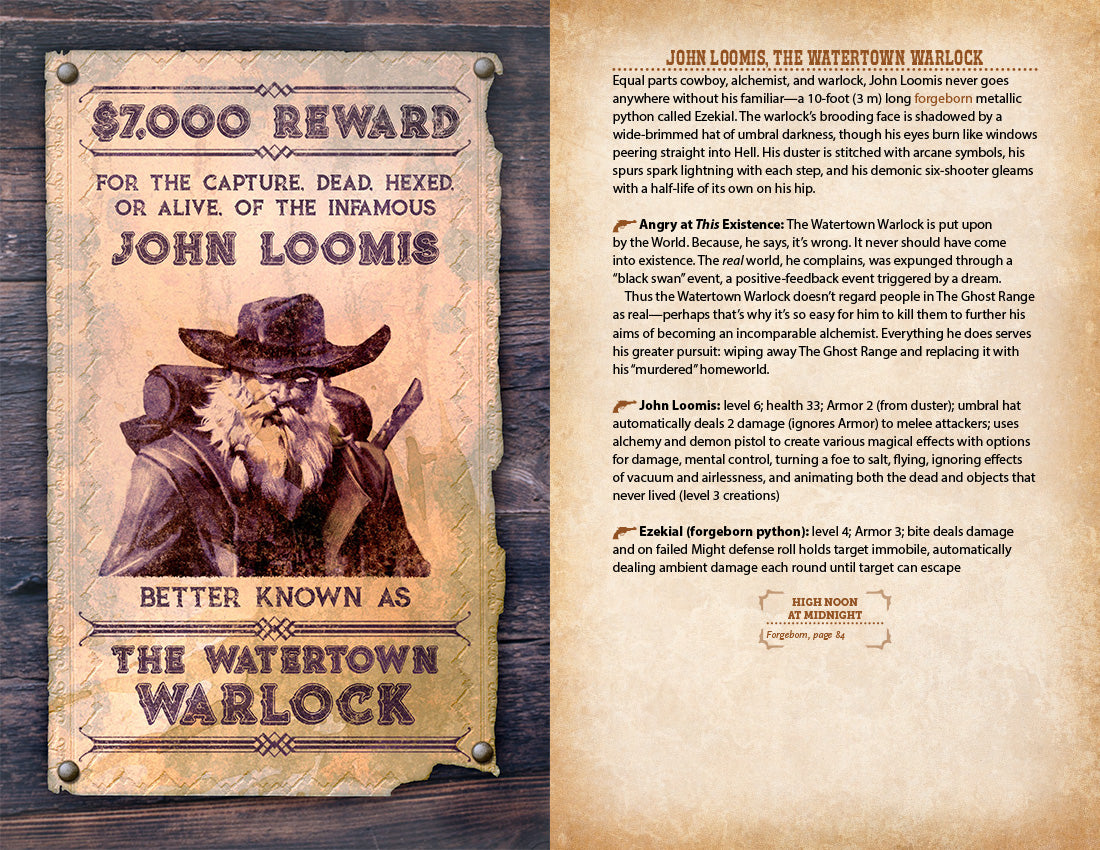 Cypher System: Wanted Hexed or Alive