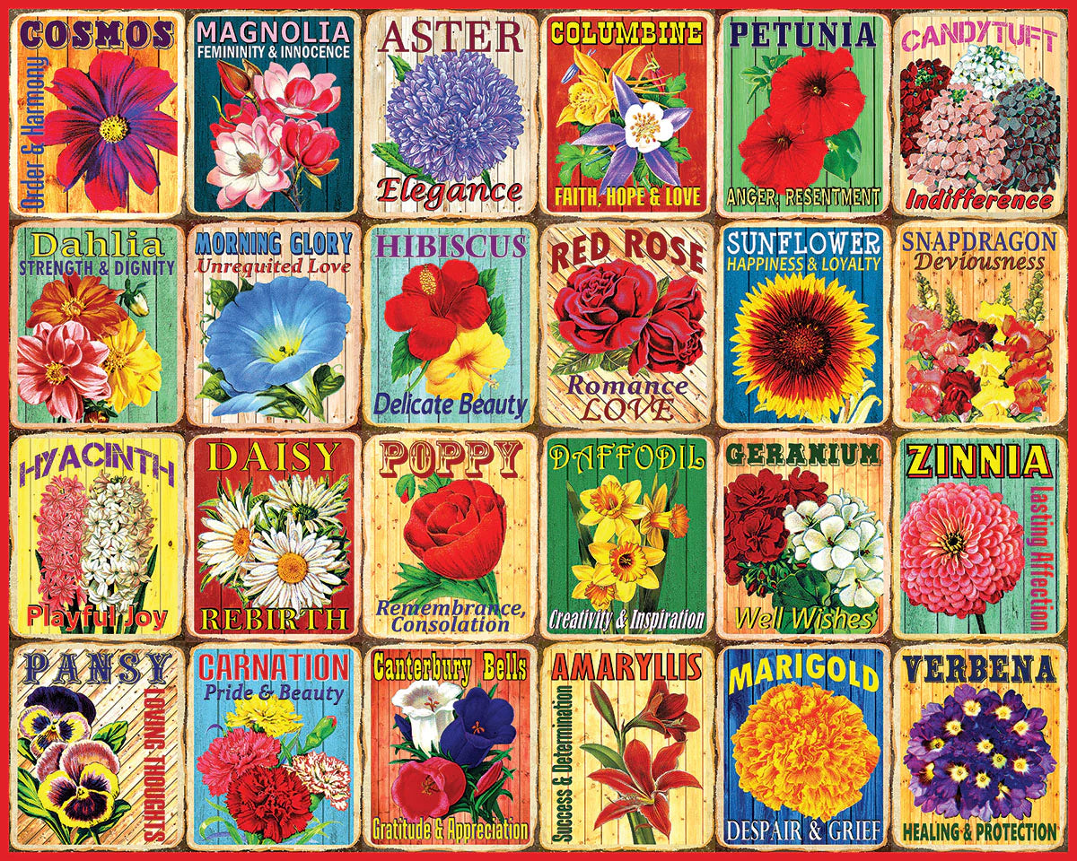 What Flowers Mean - 1000 Piece Jigsaw Puzzle White Mountain | Elderwoods