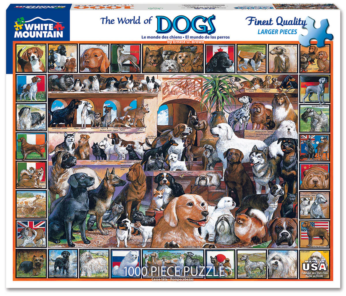 World of Dogs - 1000 Piece Jigsaw Puzzle White Mountain