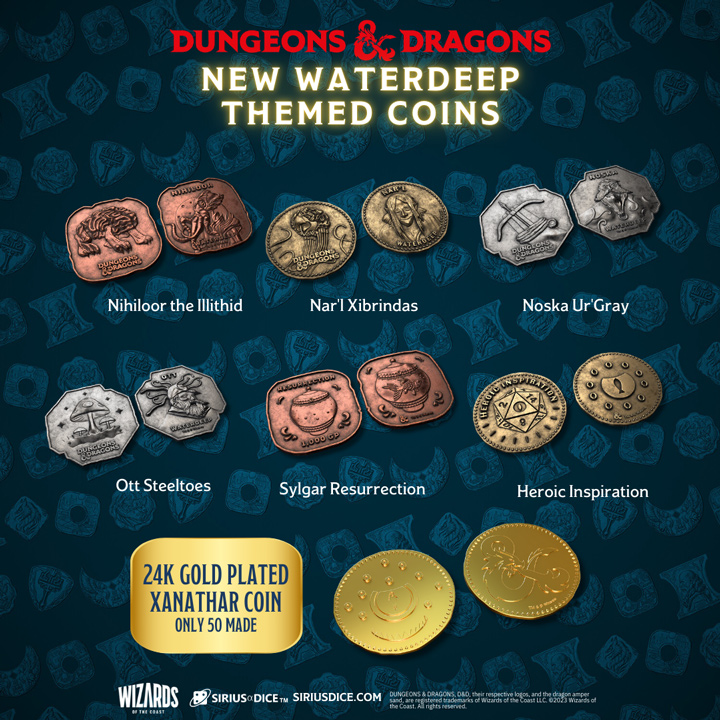 Xanathar's Treasure Pack - Waterdeep 2025 RPG coins