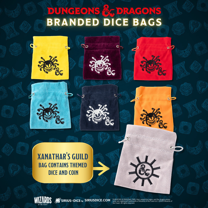 Xanathar's Treasure Pack - Waterdeep 2025 RPG dice bag options