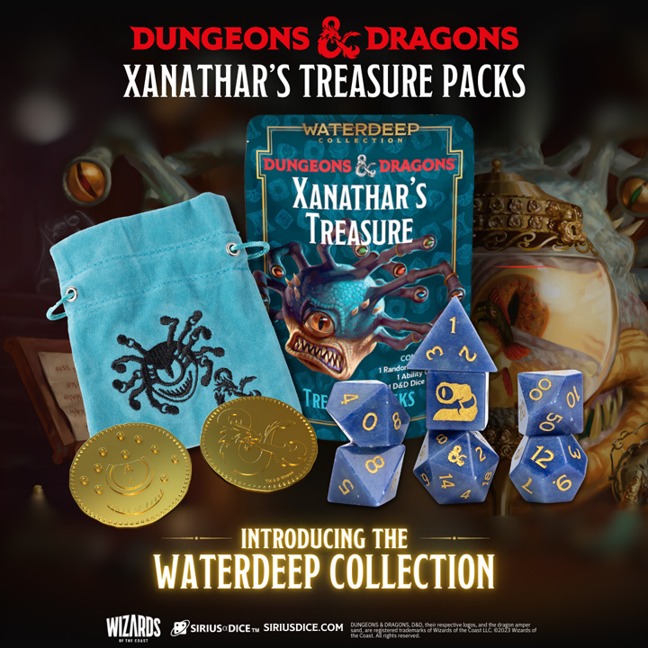 Xanathar's Treasure Pack - Waterdeep 2025 RPG contents spread