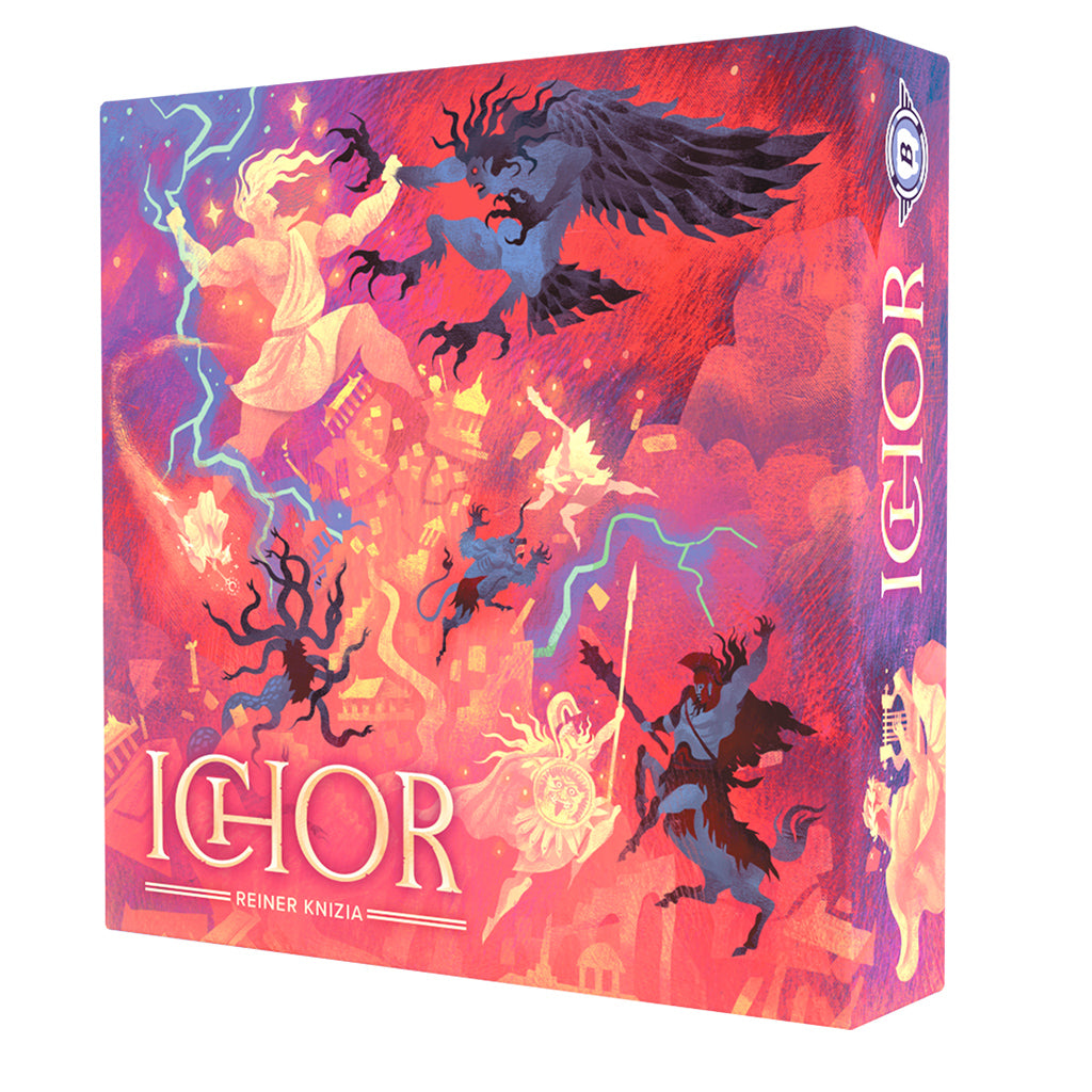 Ichor board game cards and player pieces