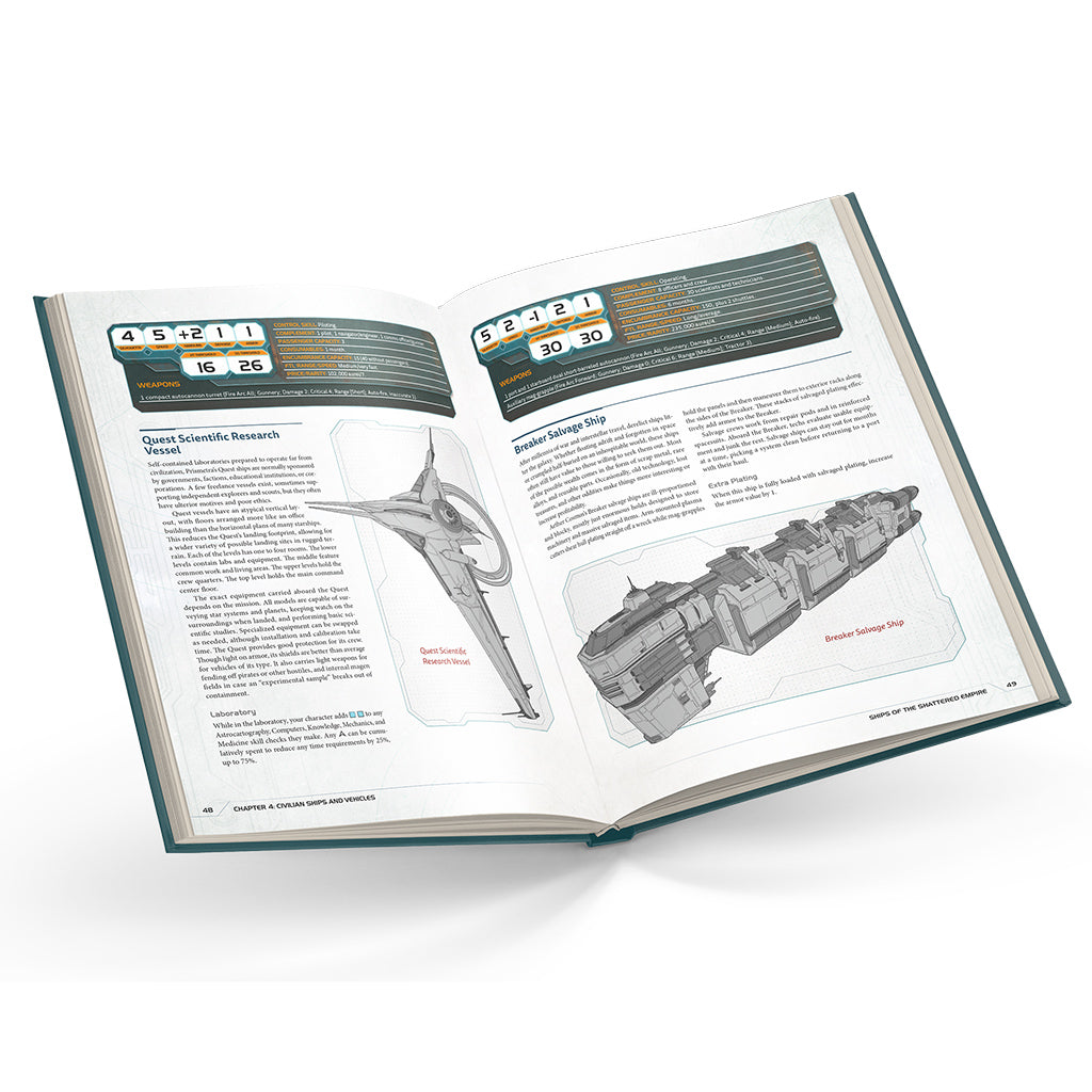 Genesys - Twilight Imperium RPG - Ships of the Shattered Empire interior pages