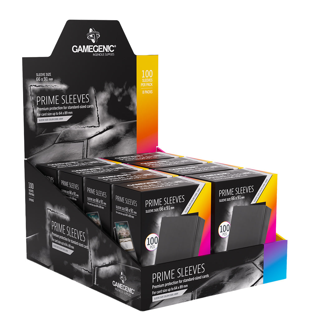 Prime Sleeves Black Standard Card Game 66x91 sleeve texture and finish detail