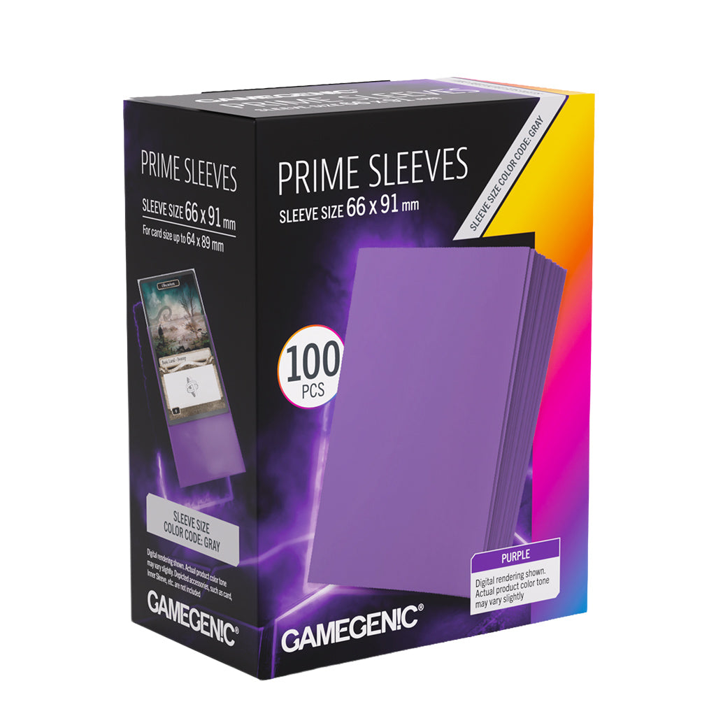 Prime Sleeves Purple Standard Card Game 66x91 | Elderwoods