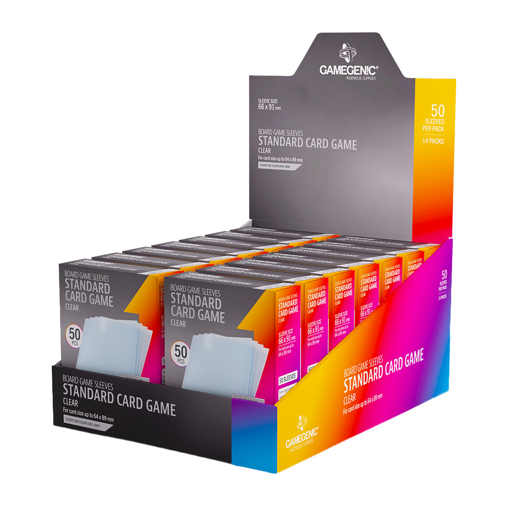 Board Game Sleeves Standard Card Game Clear sleeve detail showing crystal-clear transparency