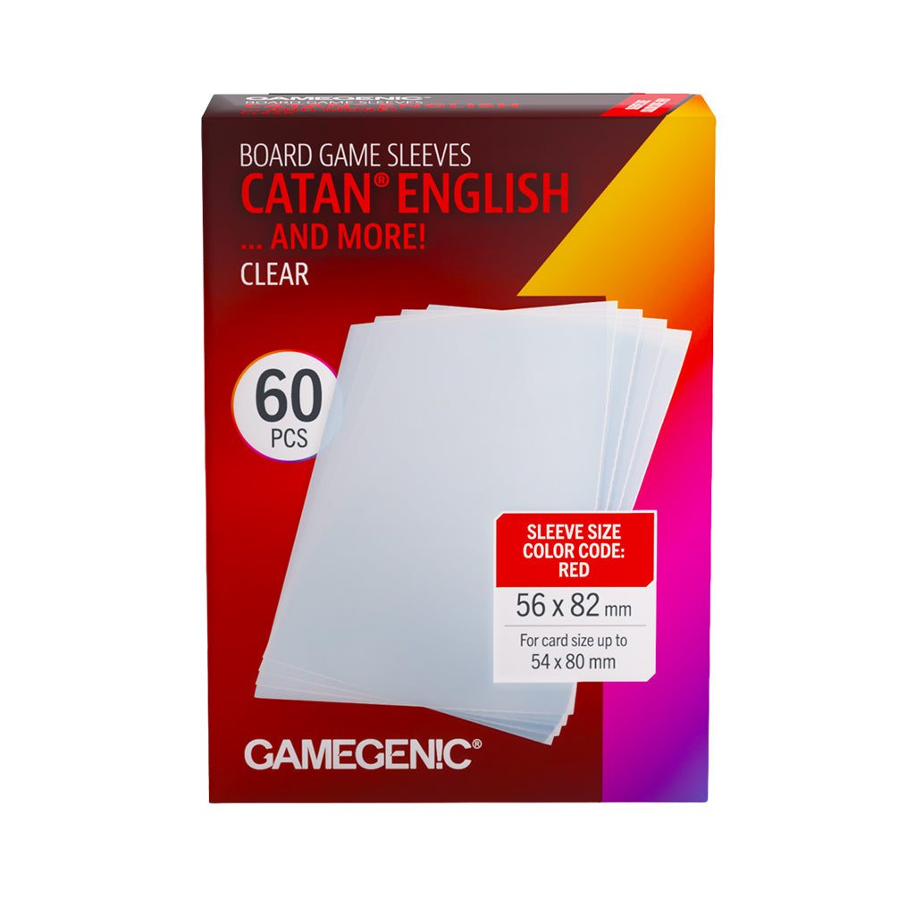 CATAN English Board Game Sleeves Clear