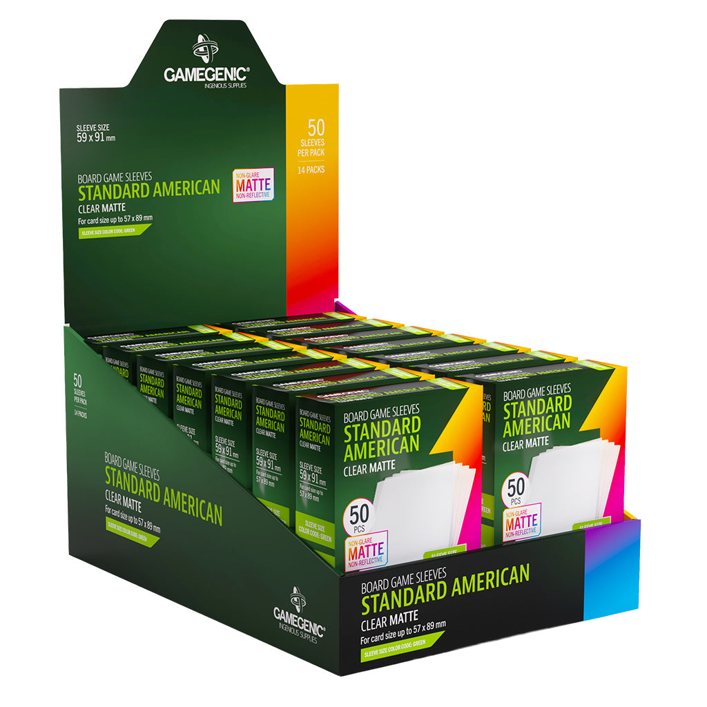 Board Game Sleeves Standard American Clear Matte sleeve texture and finish detail