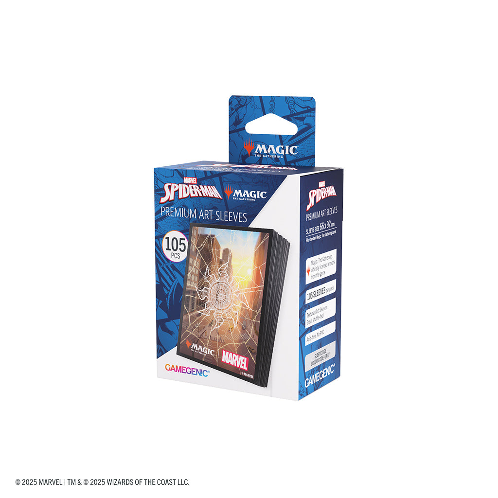 MTG: Marvel's Spider-Man Premium Art Sleeves - Spider-Man - Plains (Pre-Order)