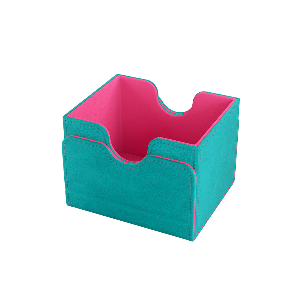 Sidekick 100+ XL Teal/Pink closed deck box front view