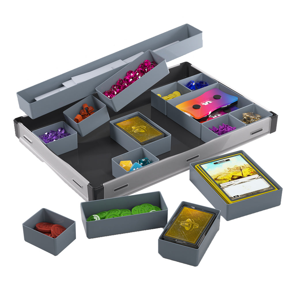 Token Silo XL - Black - Gamegenic with detailed view of removable storage trays