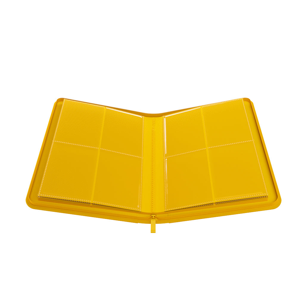 Zip-Up Album 8-Pocket Yellow zipper closure detail
