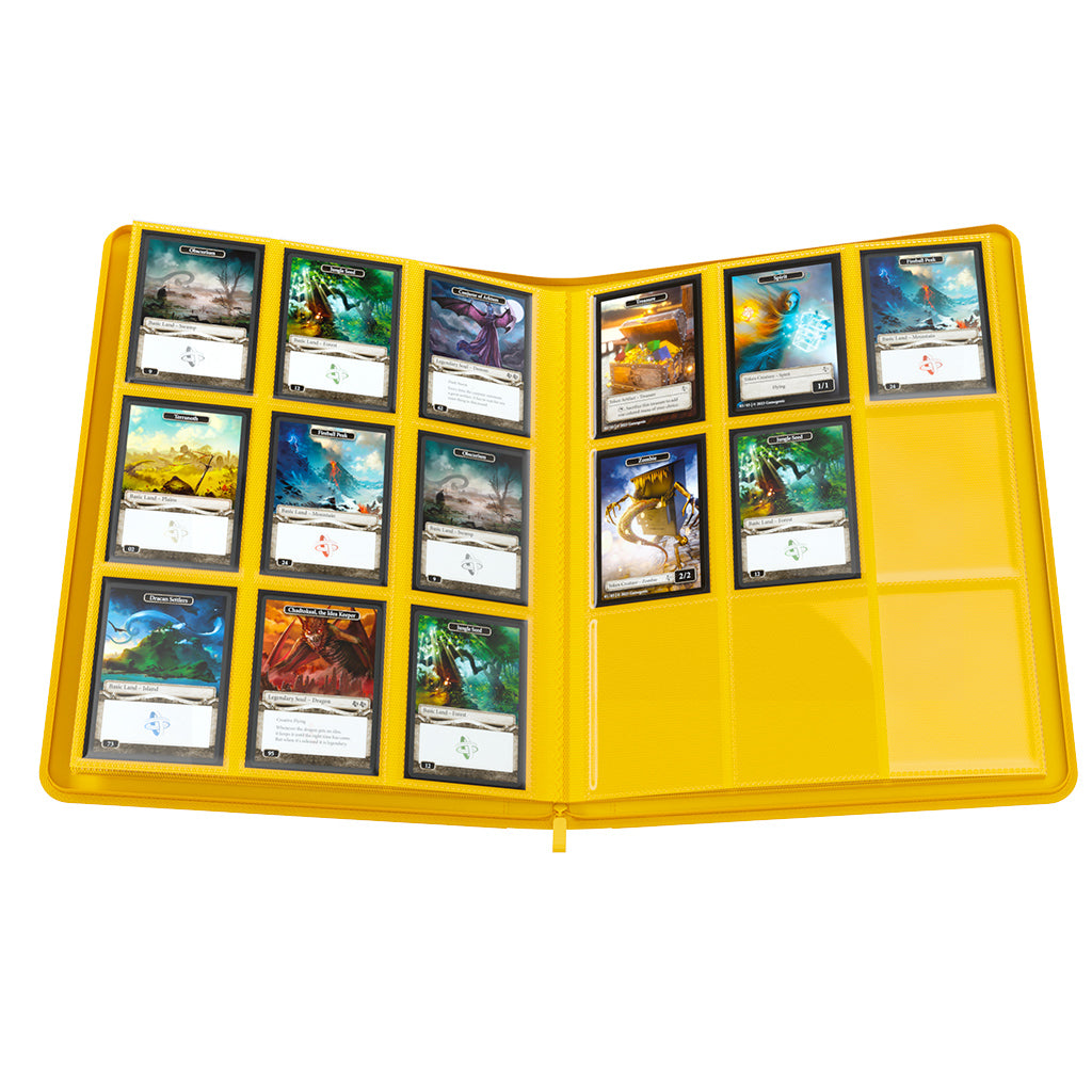 Zip-Up Album 18-Pocket Yellow interior pocket layout