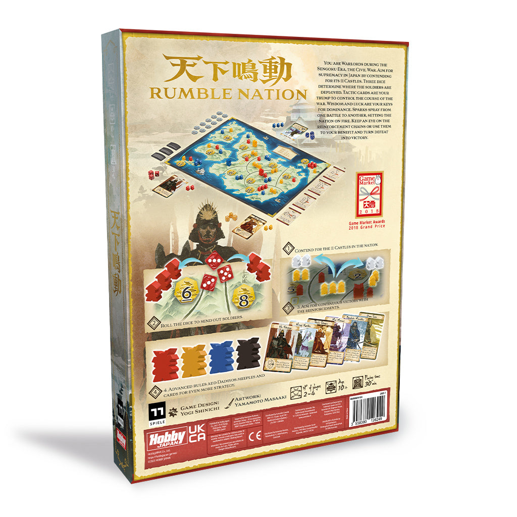 Rumble Nation RPG game components and cards