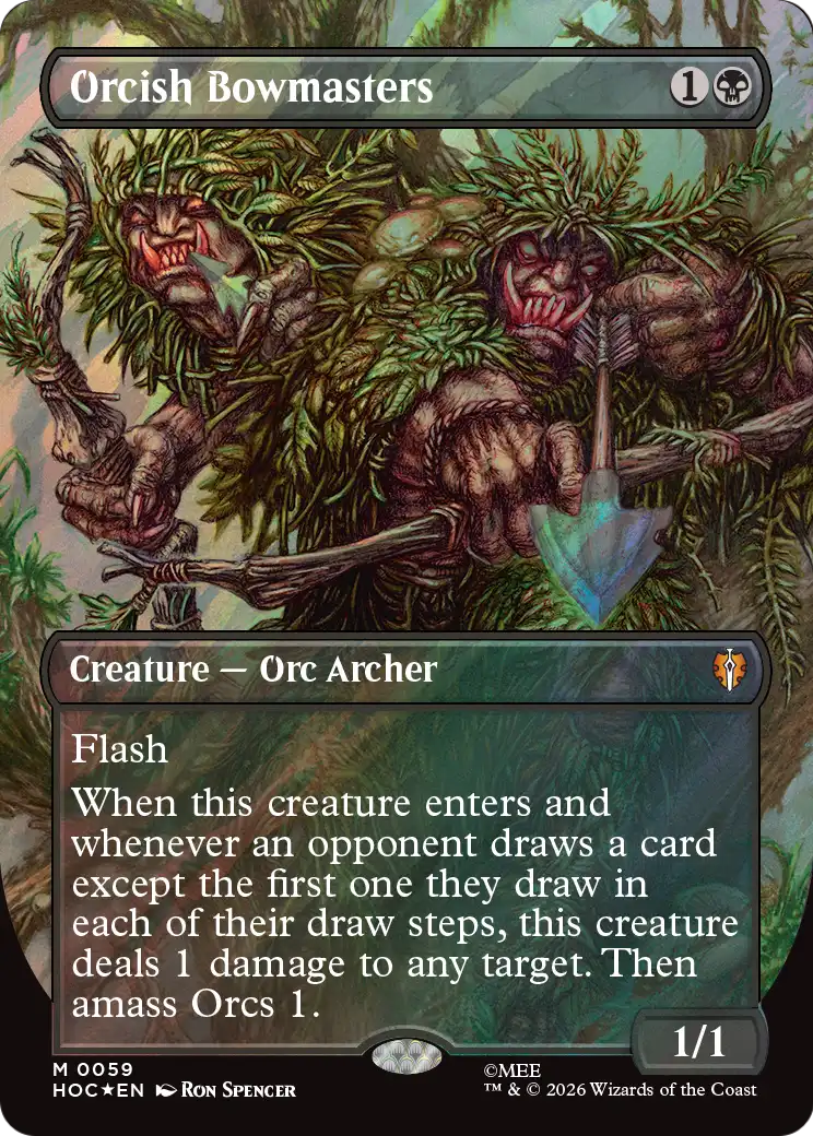 Orcish Bowmasters (Borderless) (Surge Foil) 0059 The Hobbit M