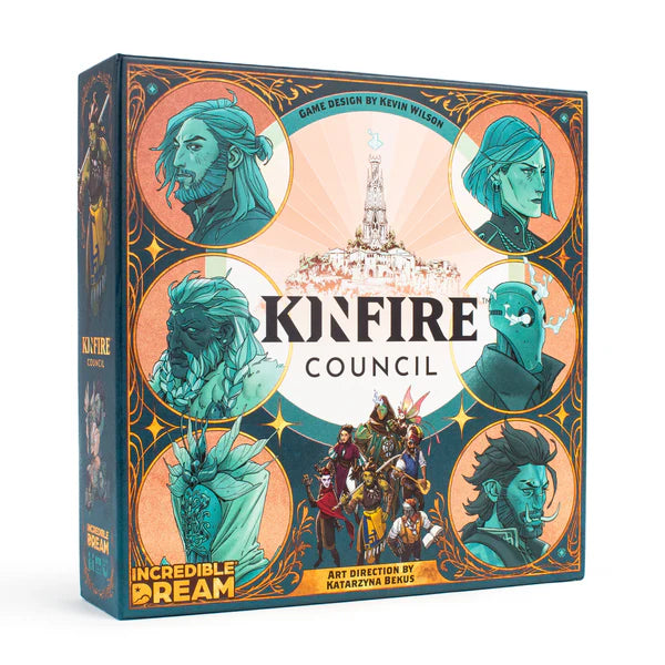 Kinfire Council board game box | Elderwoods