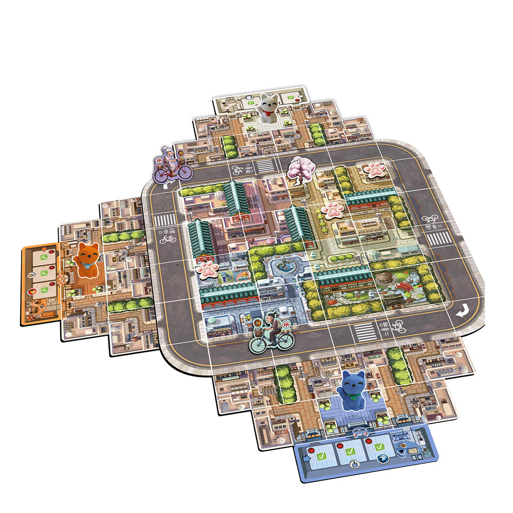 Kyoto-No-Neko game components and cat cards