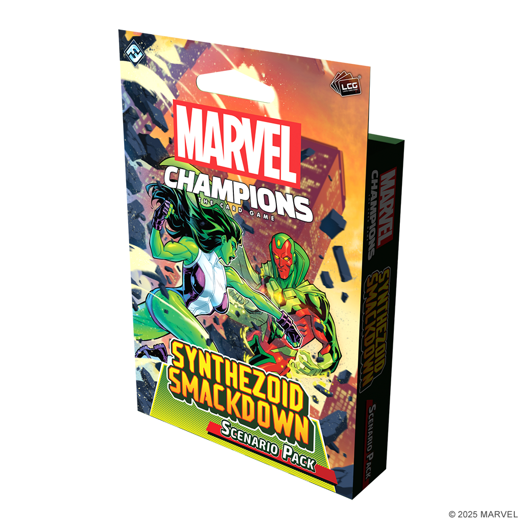 Marvel Champions: The Card Game - Synthezoid Smackdown Scenario Pack board game with expansion content and card layout