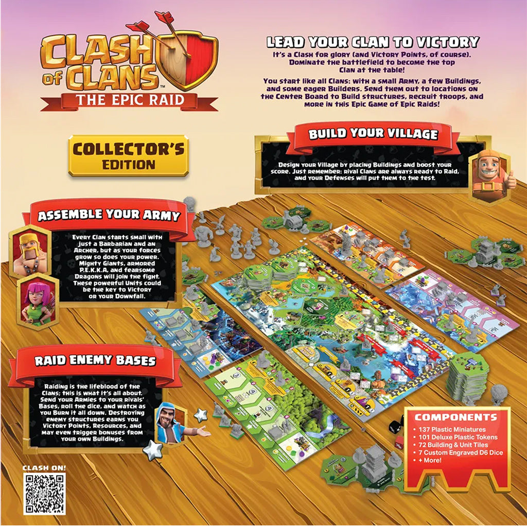 Clash of Clans: The Epic Raid board game 137 detailed miniatures and deluxe components